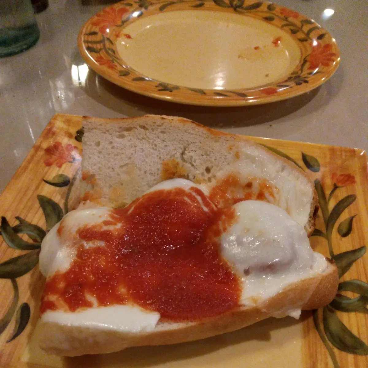 Half a Meatball Parm Sandwich