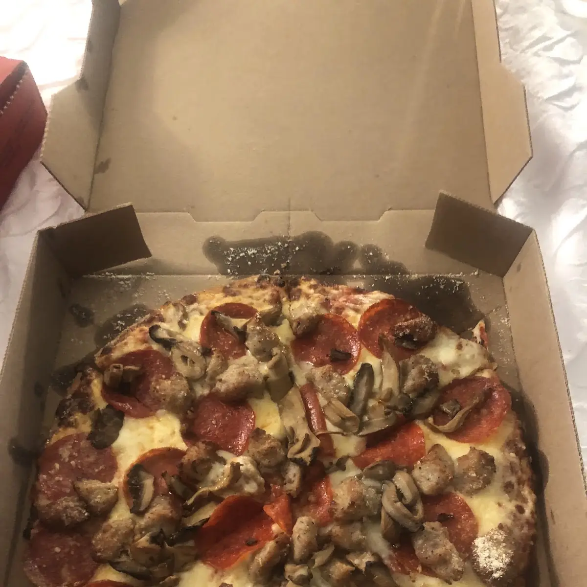Pepperoni and Mushrooms Thin Crust