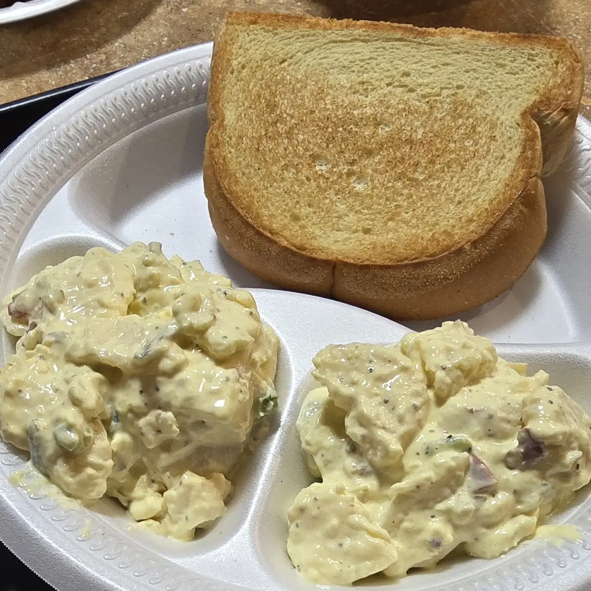 Tator Salad and Toast