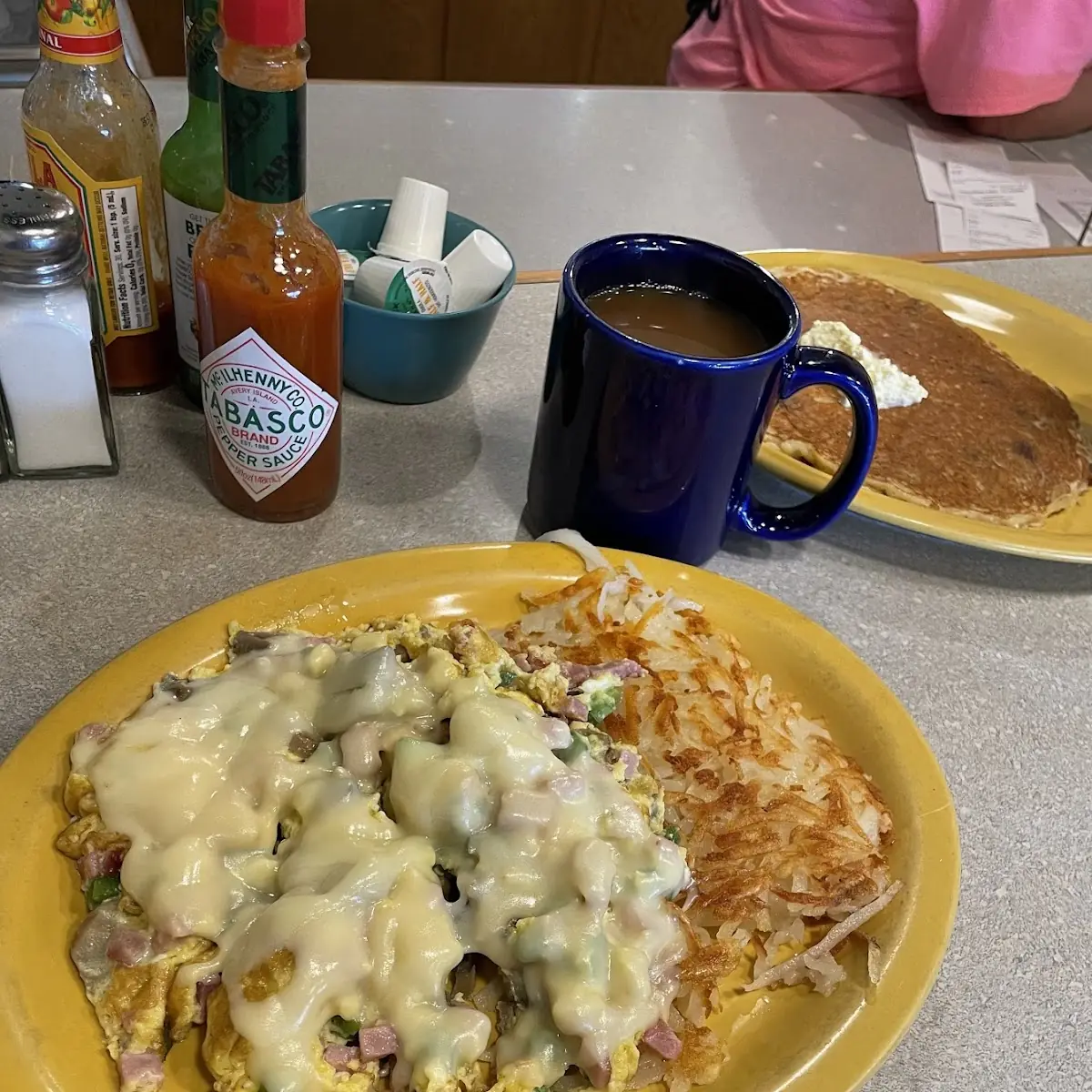 Scrambled Ham Cheese and Broccoli Omelet