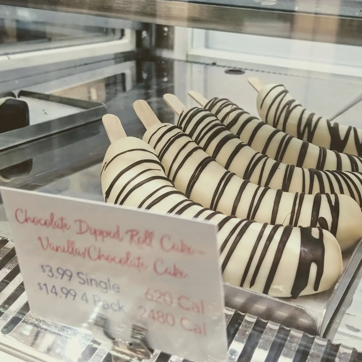 Chocolate Dipped Roll Cake