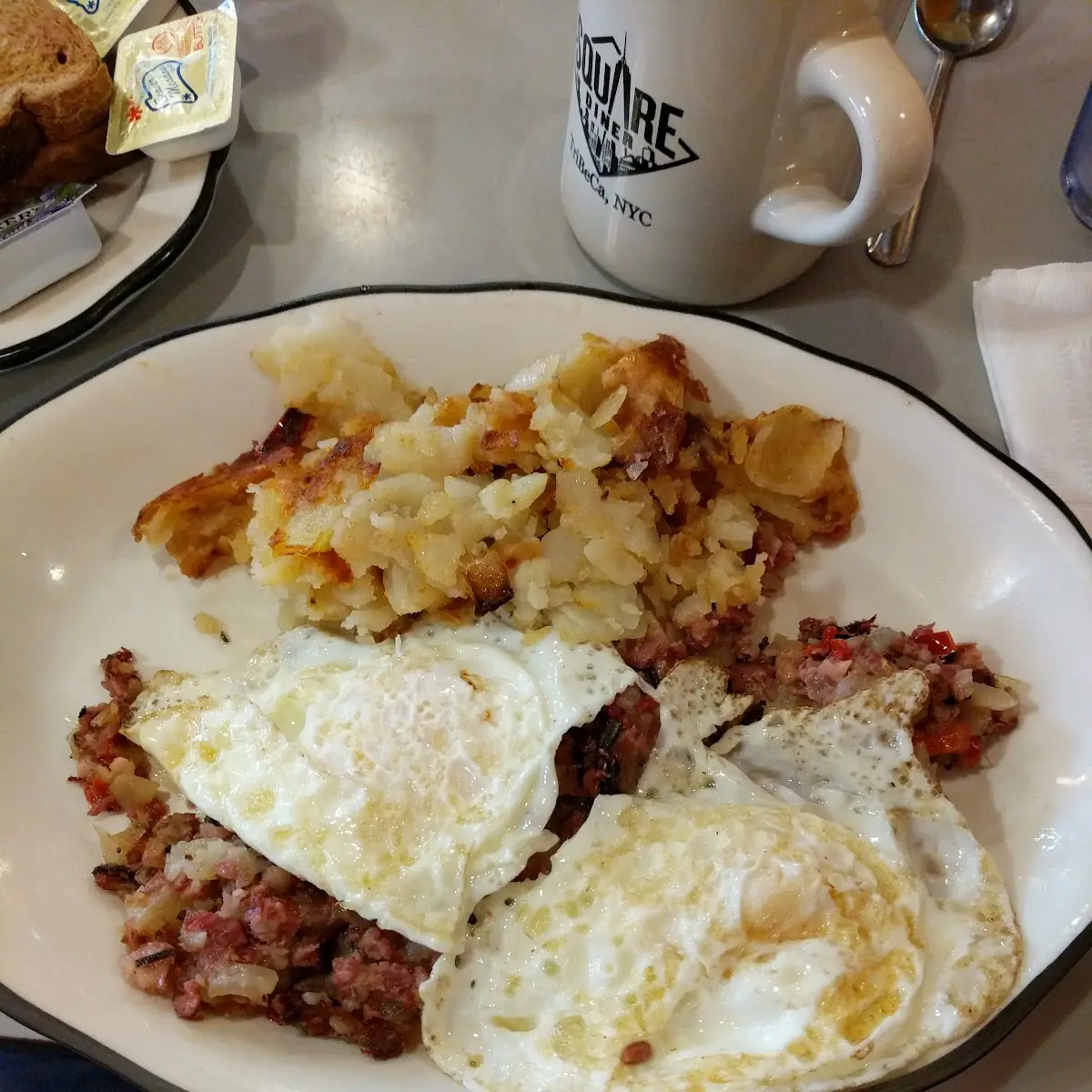 Homemade Corned Beef Hash & Eggs