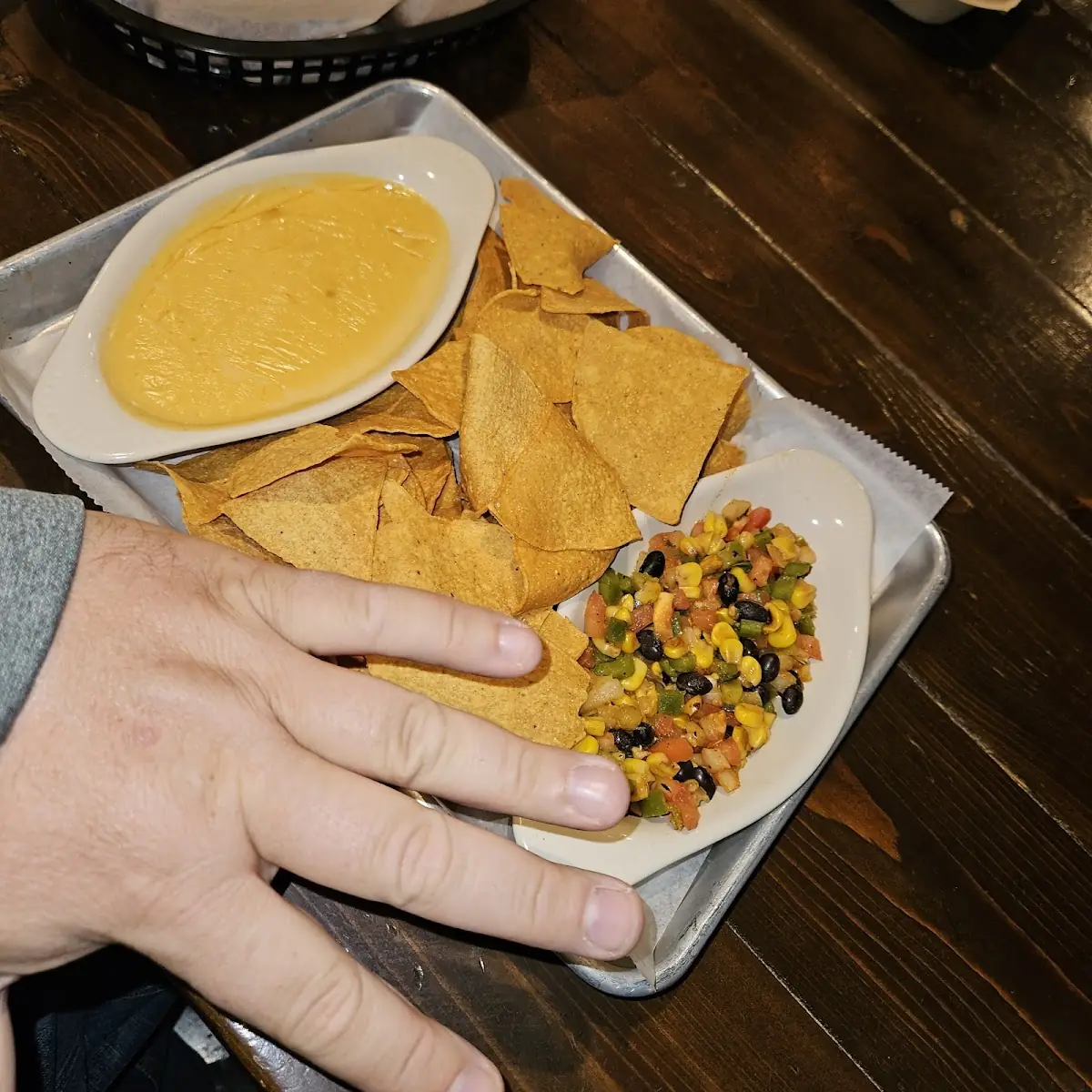 Chips Salsa and Queso