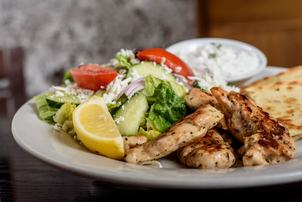 Chicken Souvlaki Dinner