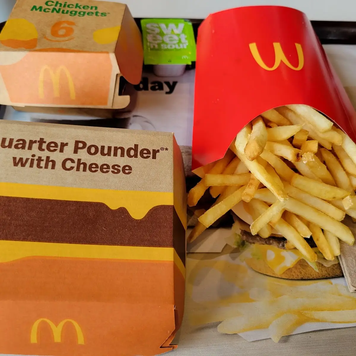 6pc Chicken Nuggets Quarter Pounder with Cheese & Large French Fries