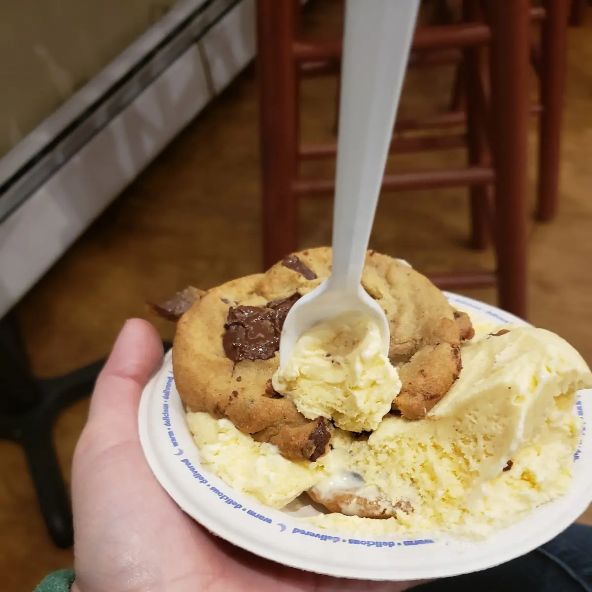 Chocolate Chunk Cookie with Vanilla Ice Cream