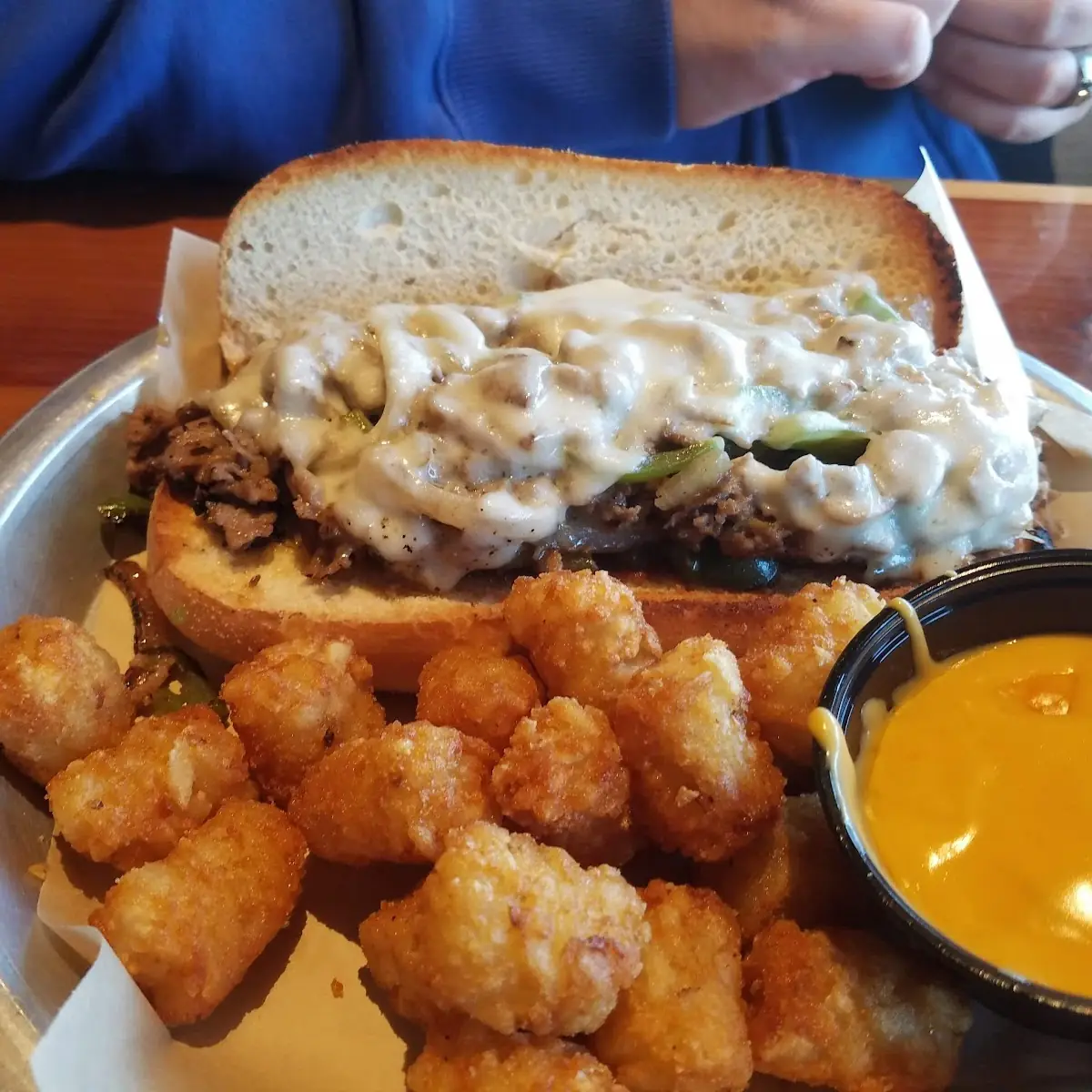 Philly Cheese Steak and Tots
