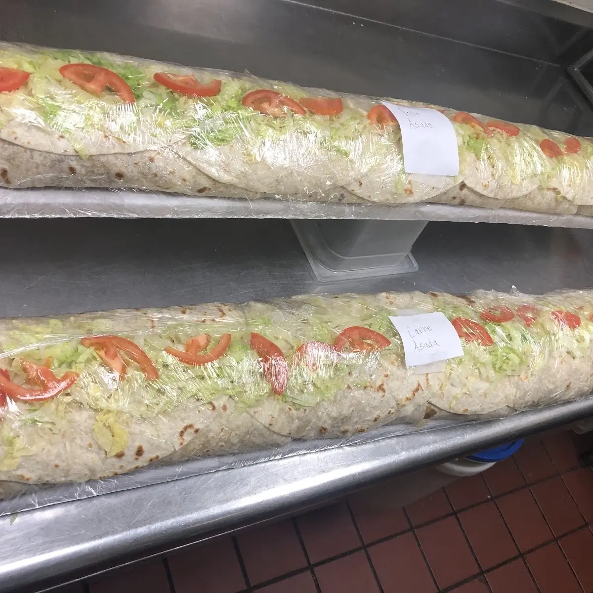 Foot Long Burrito Pollo Asado and Carne Asada