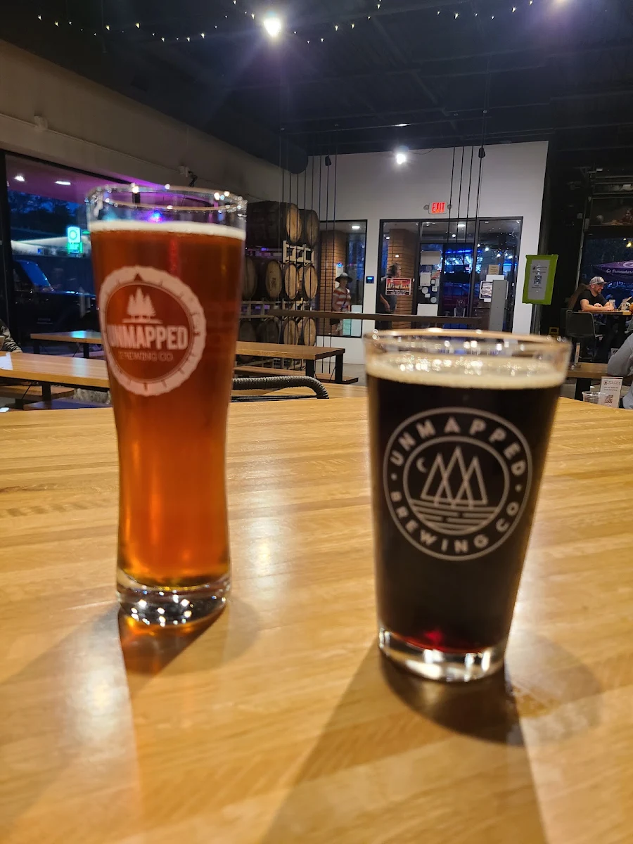Flannel Roots Lager and Anutter Peanut Butter Porter