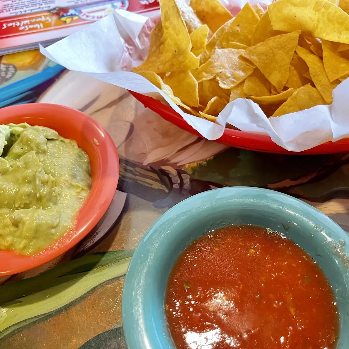 Guacamole Chips and Salsa