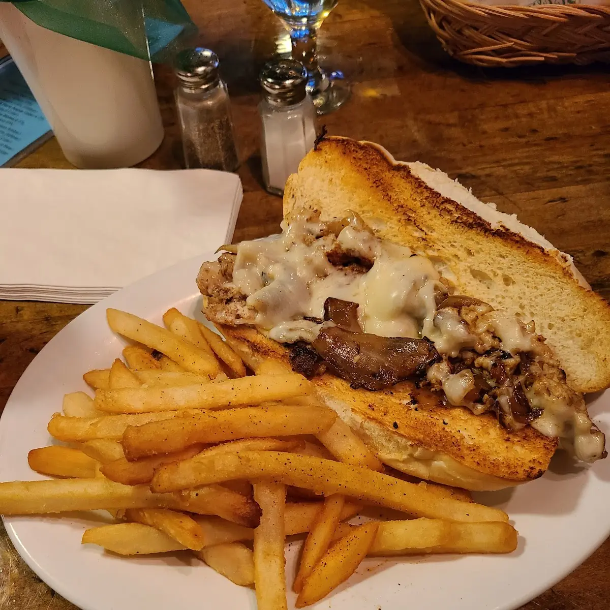 Chicken Philly with French Fries