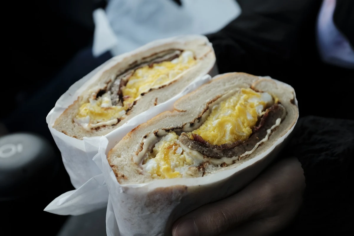 Everything Breakfast Sandwich with Croissant