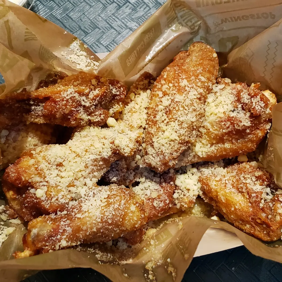 Garlic Parmesan Wings and Fries