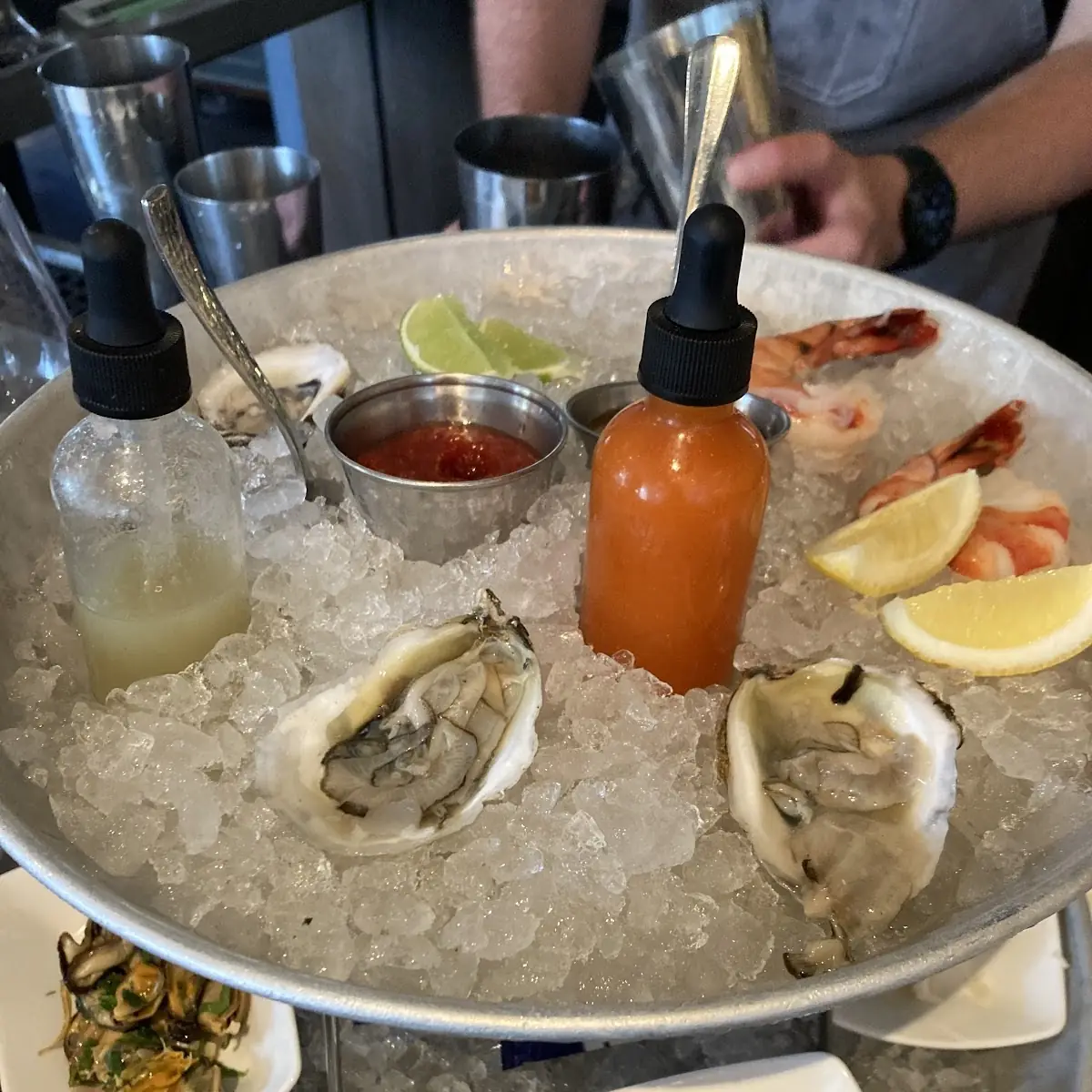 Seafood Tower with Raw Oysters