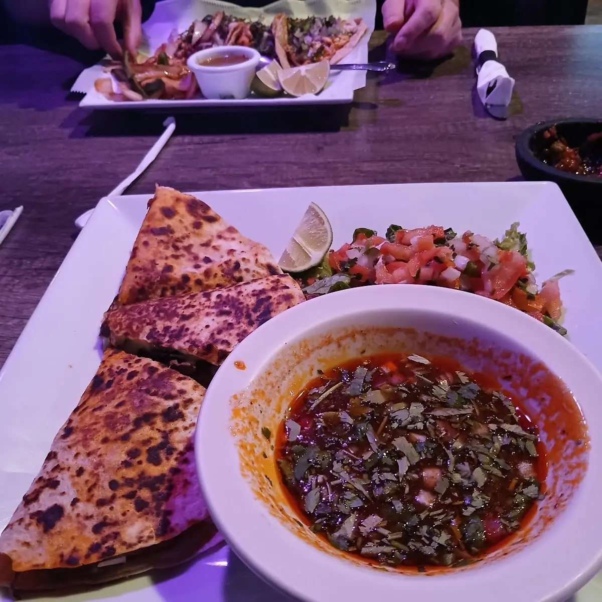 One Cheese Enchilada and One Cheese Quesadilla