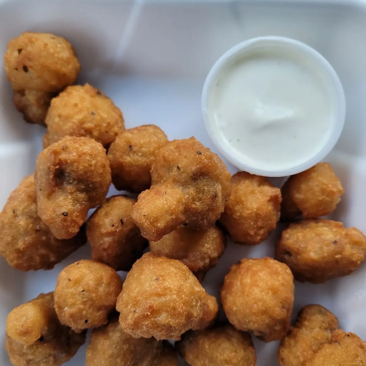 Fried Mushrooms with Ranch Cup