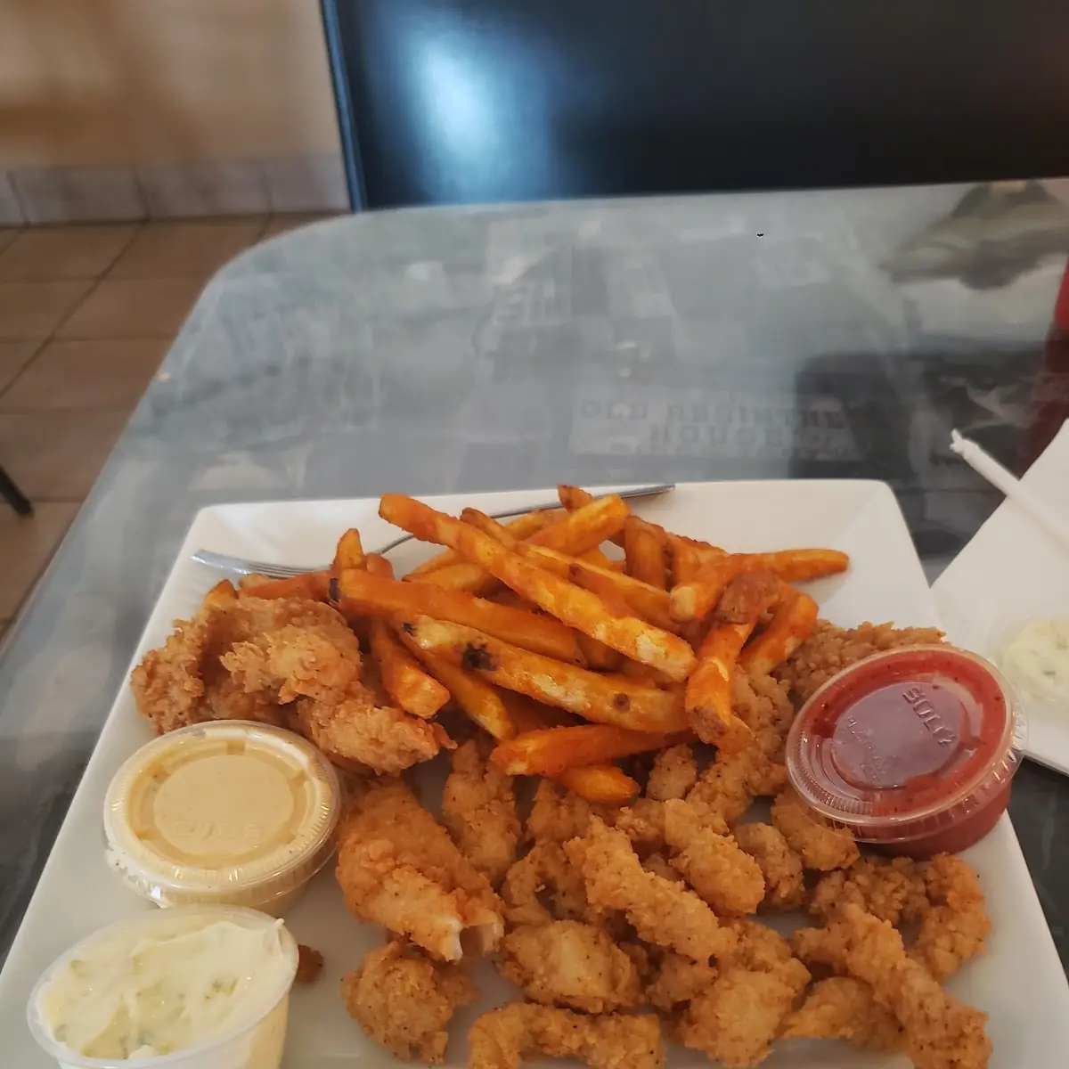 Seafood Combo Platter with Catfish and Crawfish