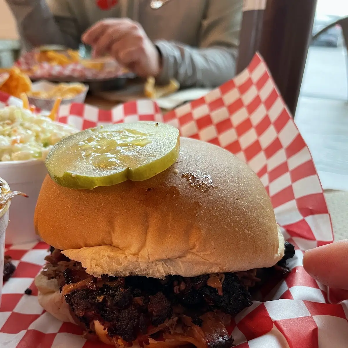Brisket Sandwich with Coleslaw