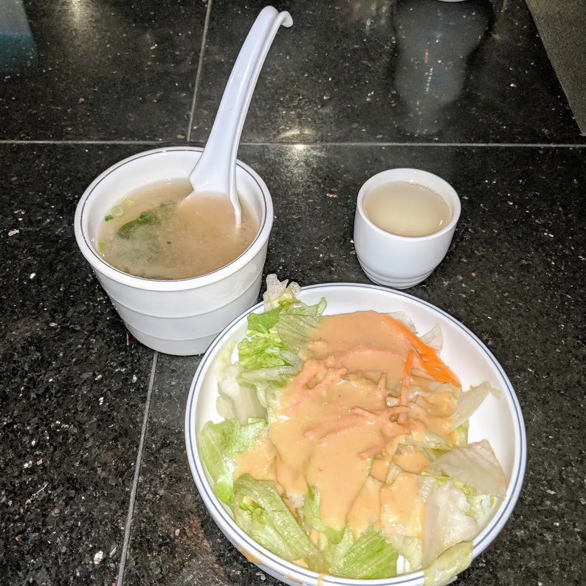 Miso Soup and Salad