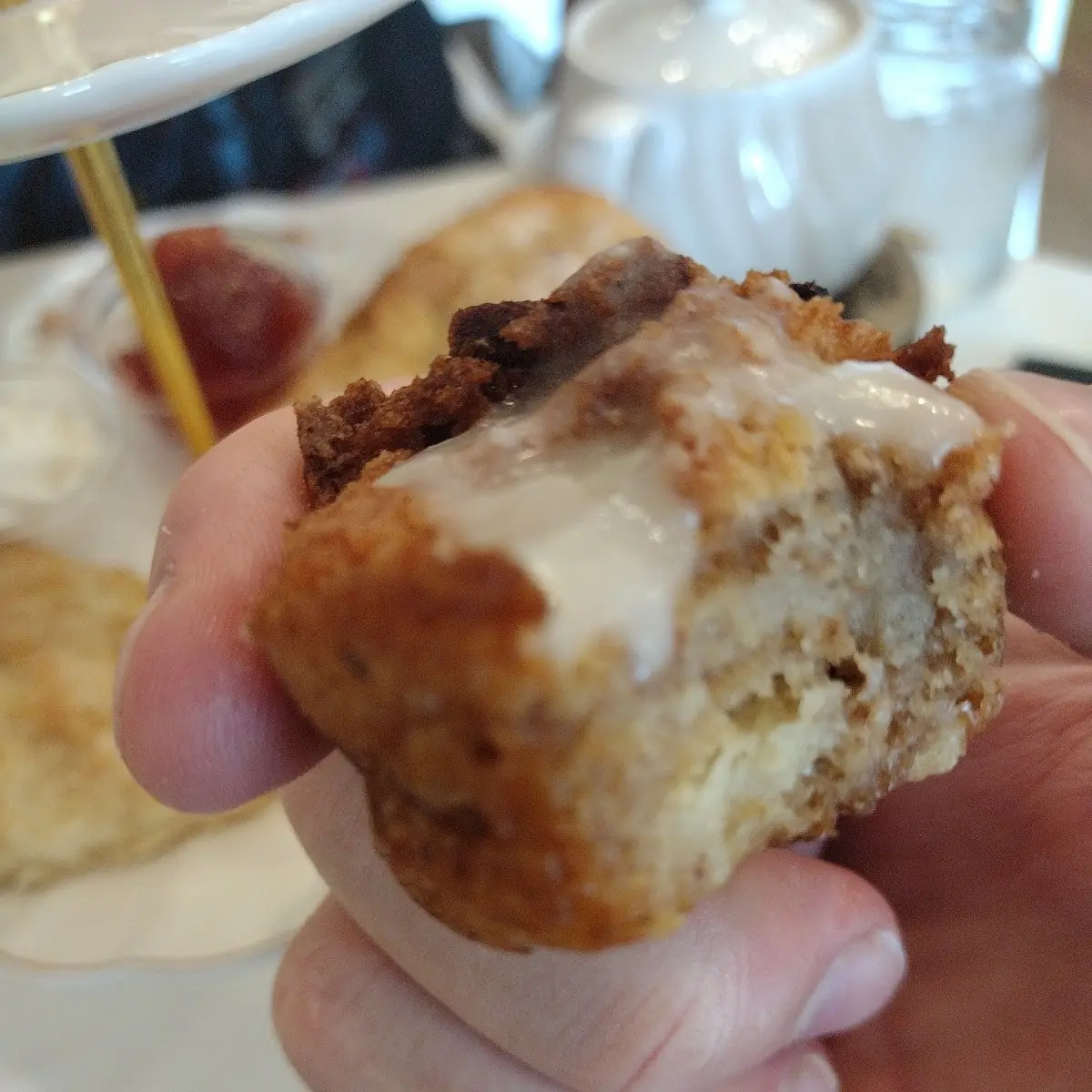 Bread Pudding Dessert on Queens Tea