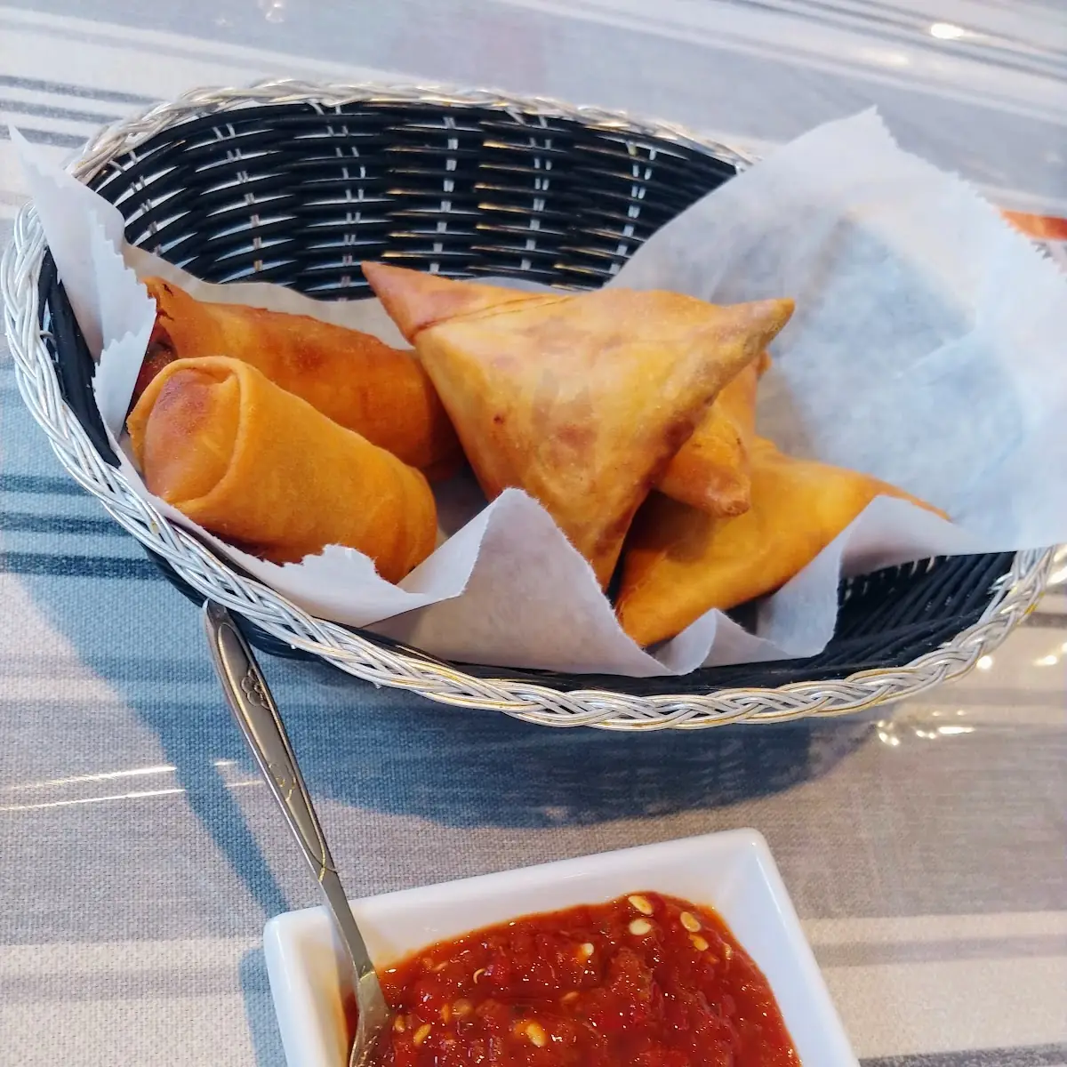 Sambusa and Veggie Egg Roll