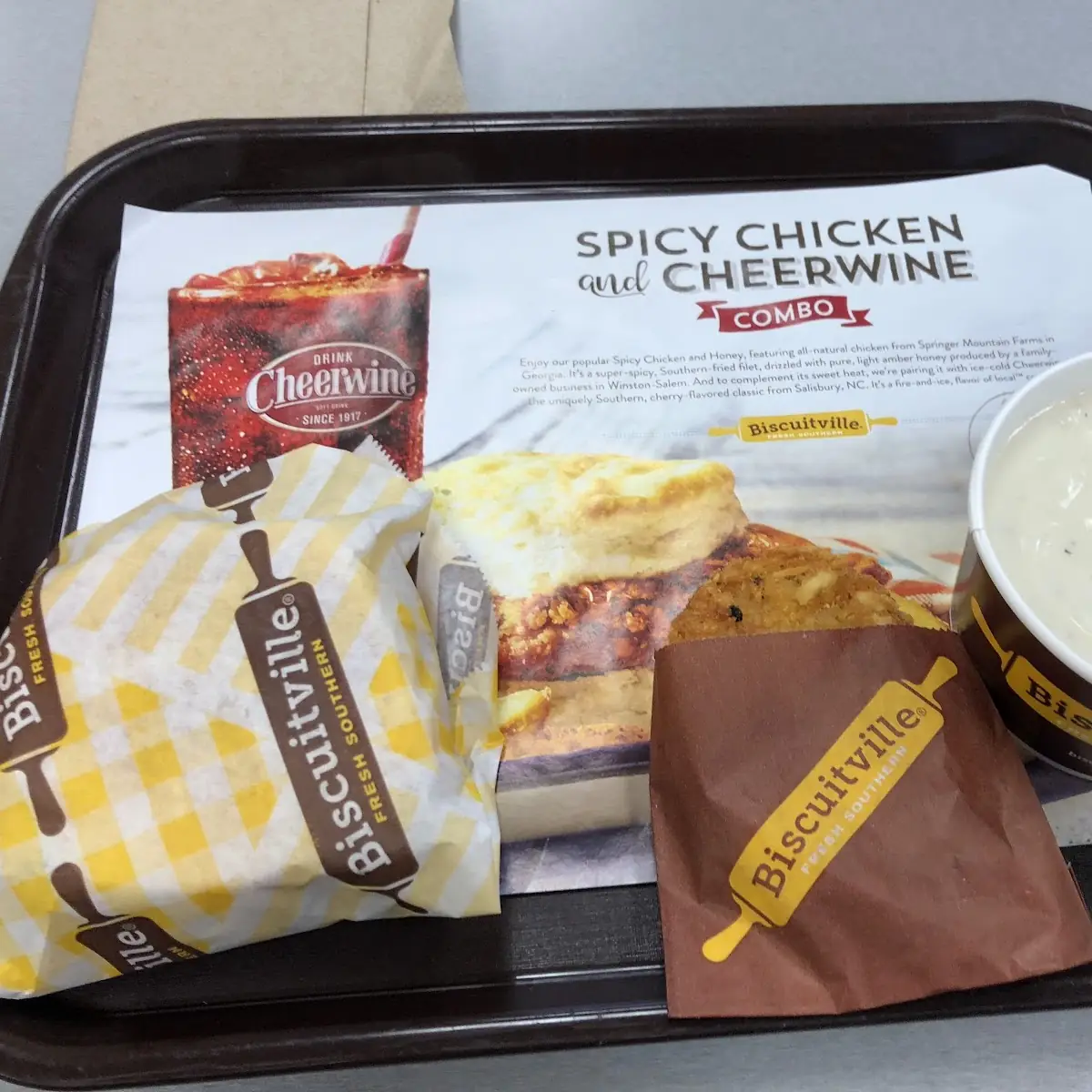 Spicy Chicken Biscuit and Gravy