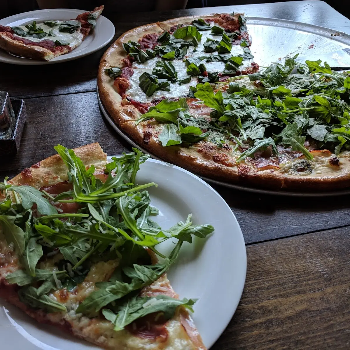 Half Margherita Pizza Half Prosciutto Pizza