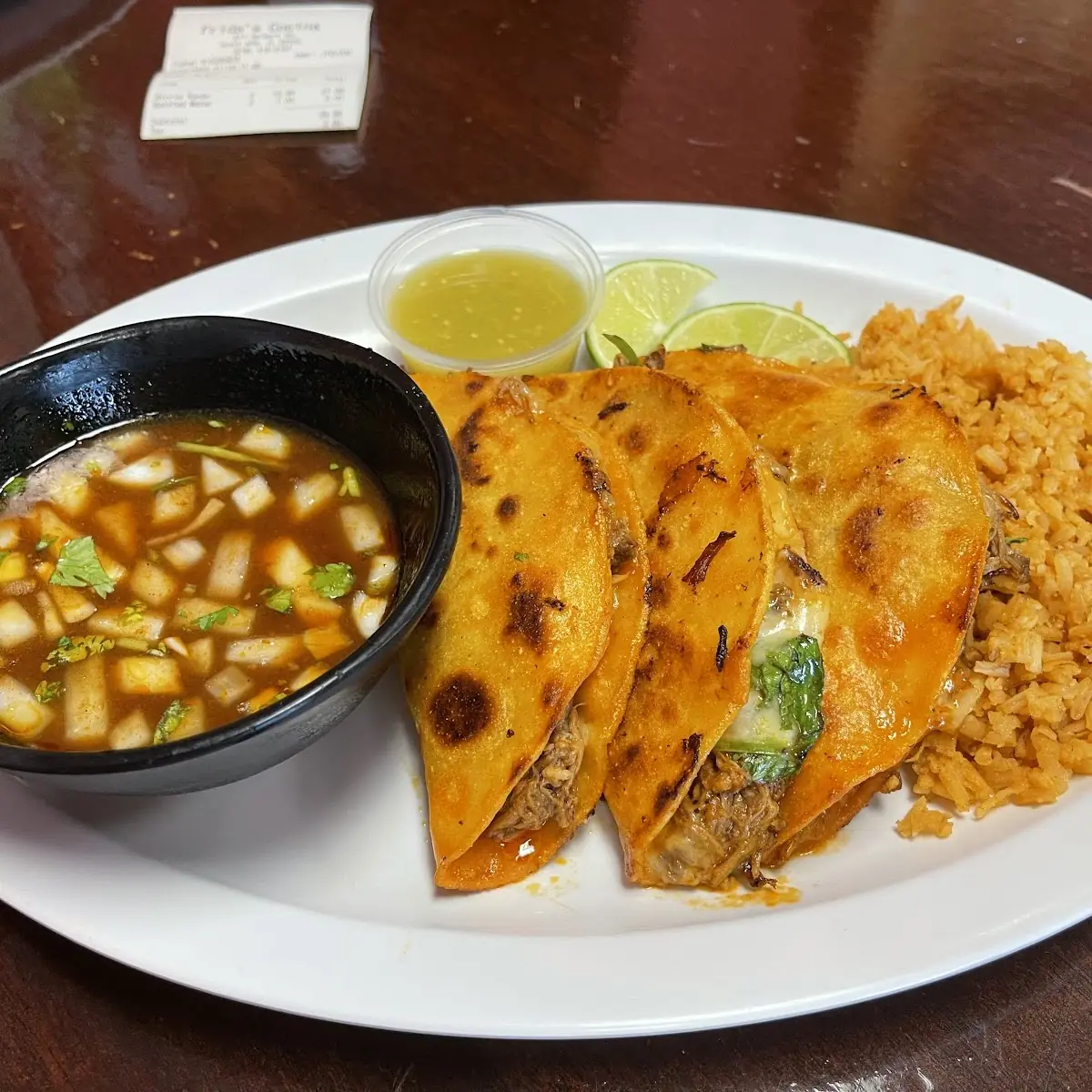 Tacos De Birria with Rice