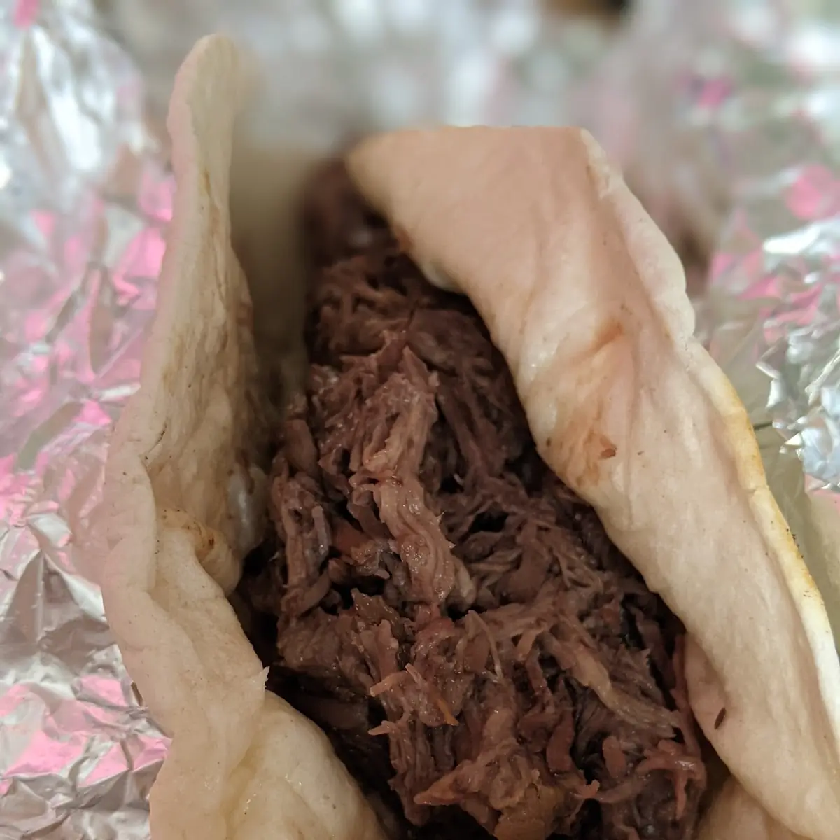 Barbacoa Taco Cilantro Onions Salsa on the Side