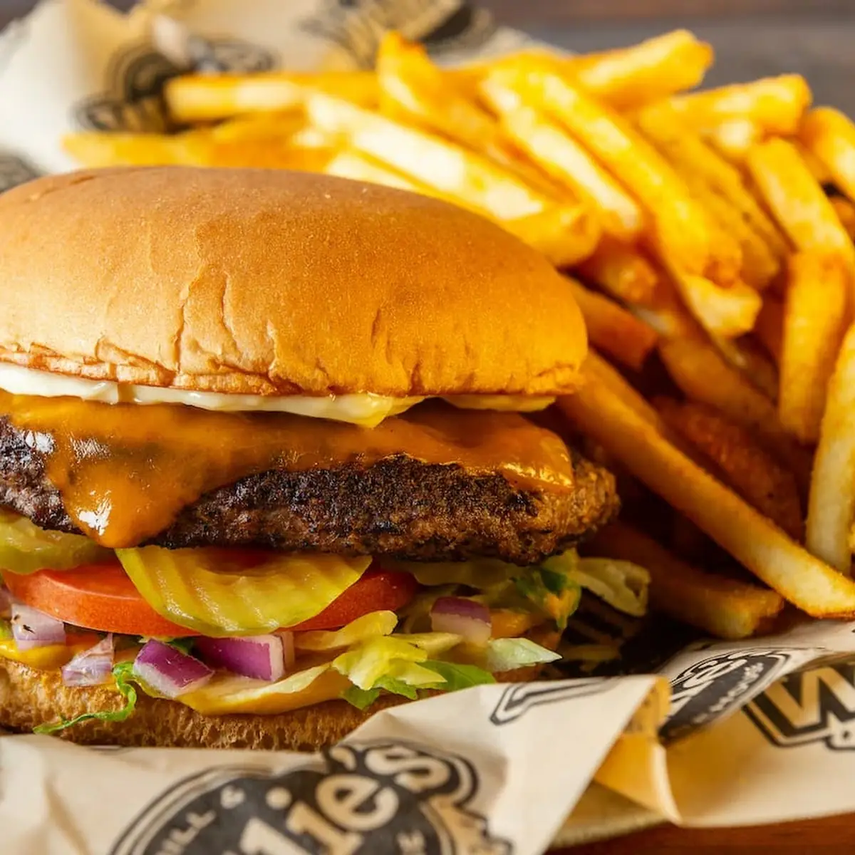 Bacon Cheeseburger with Fries