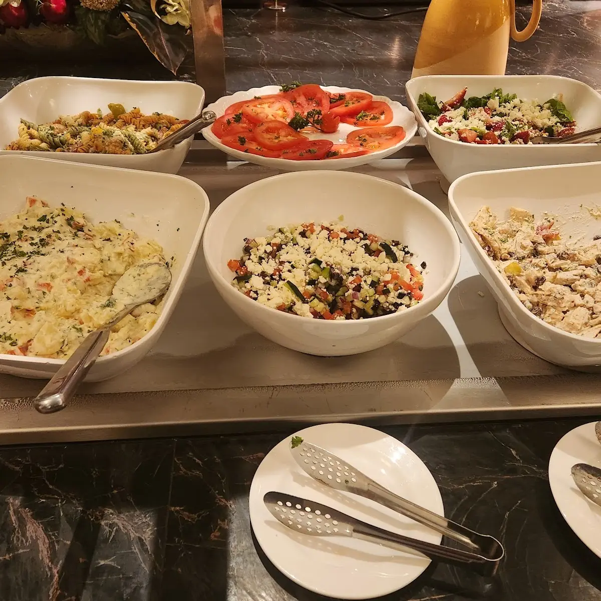 Fresh Vegetable and Pasta Salad Buffet