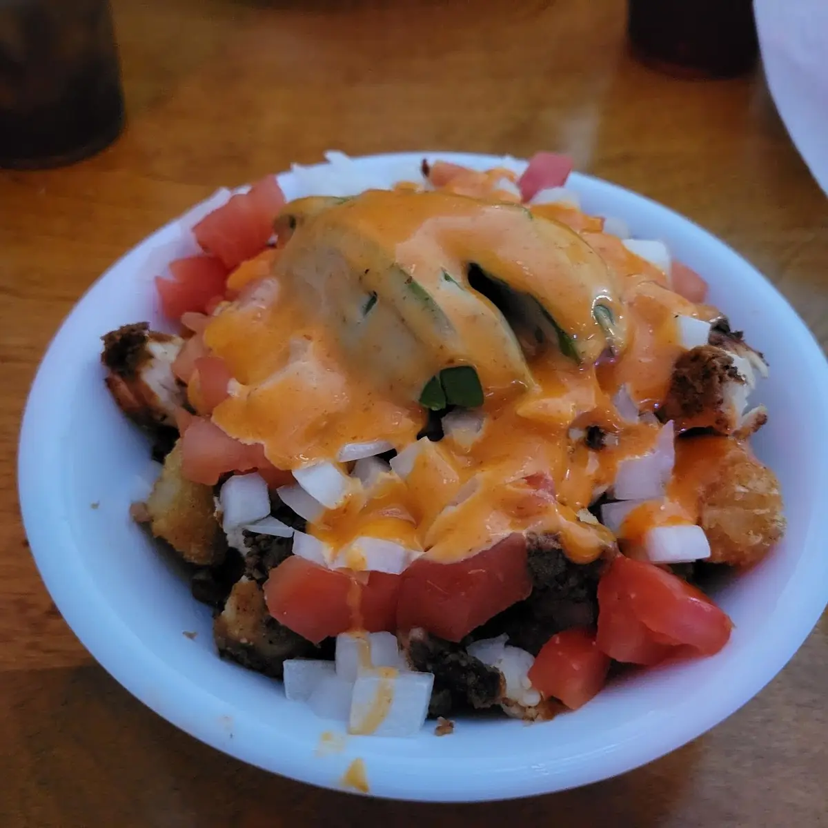 Buffalo Chicken Tater Tot Bowl