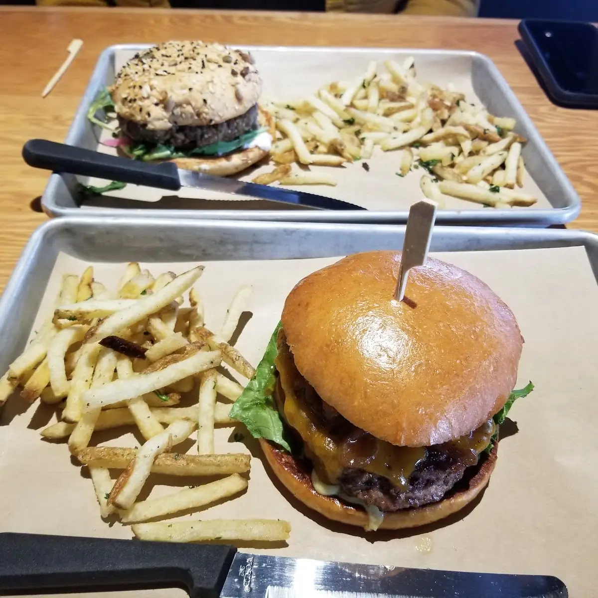 Breakfast Burger and Fries