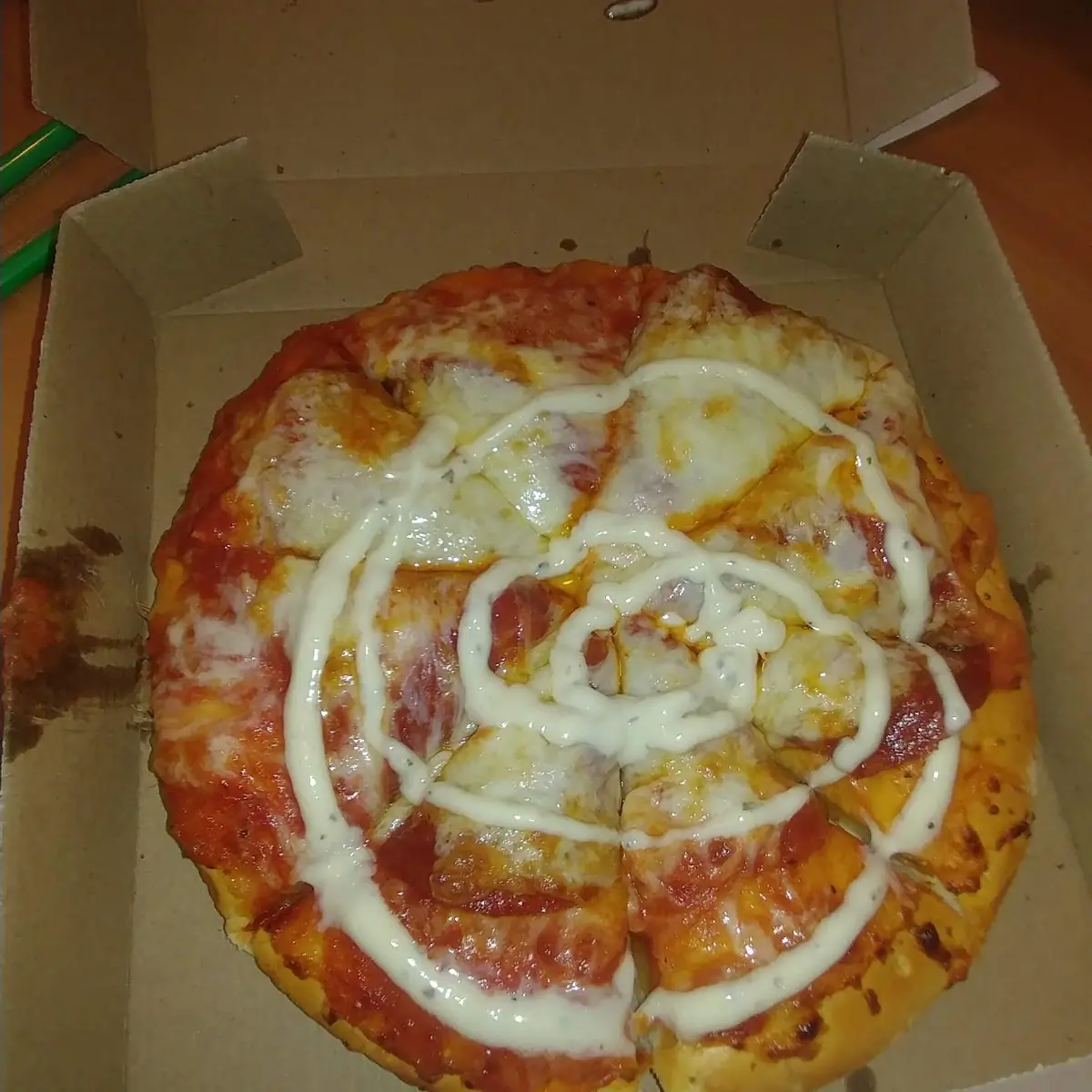 Personal Pizza with Ranch Dressing