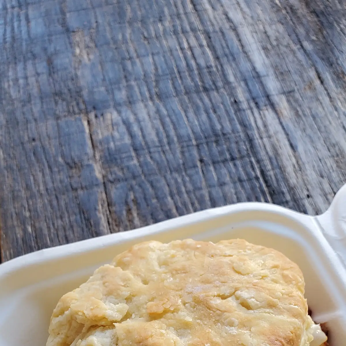 Biscuit with Bacon Mac and Cheese