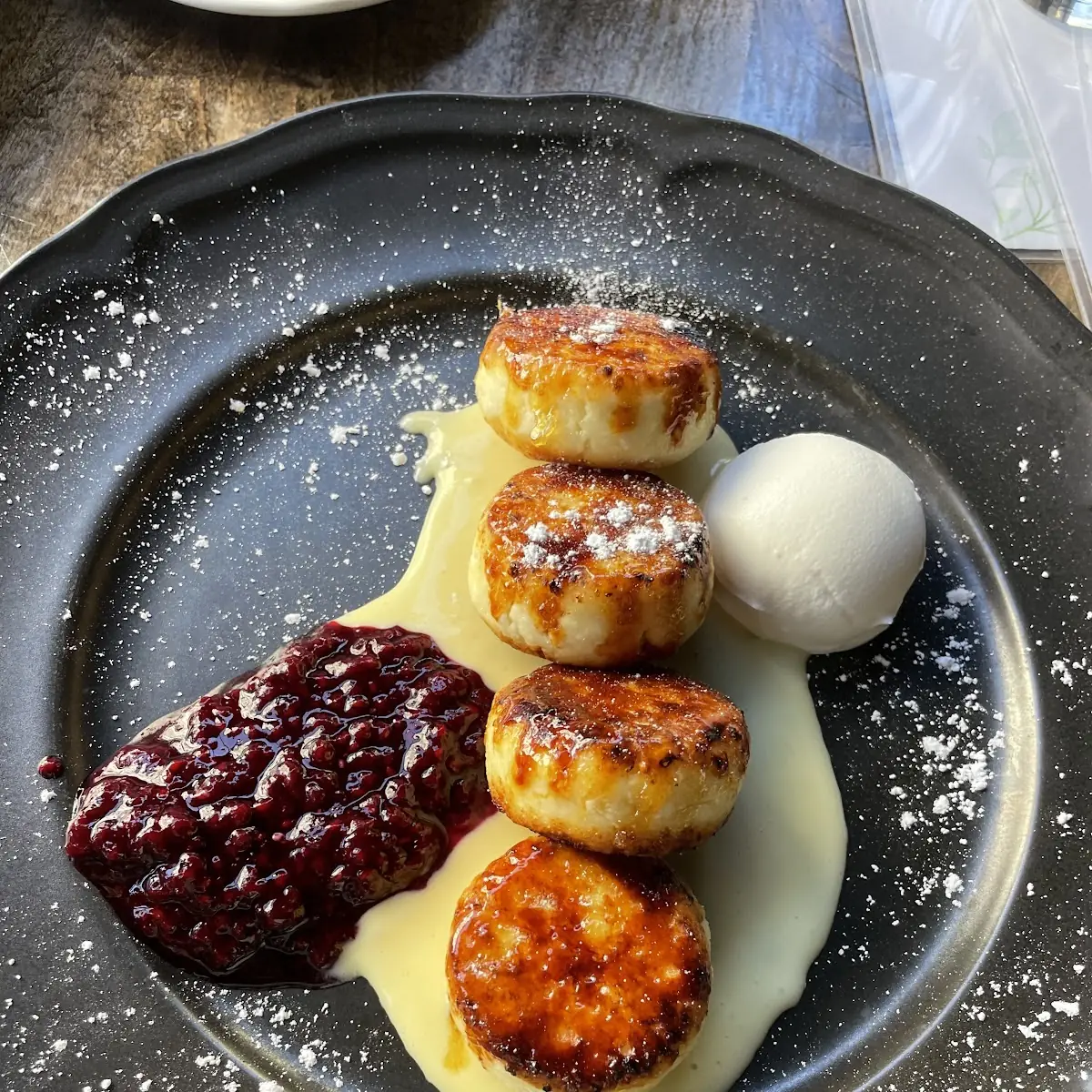 Syrniki Pancakes with Sour Cream