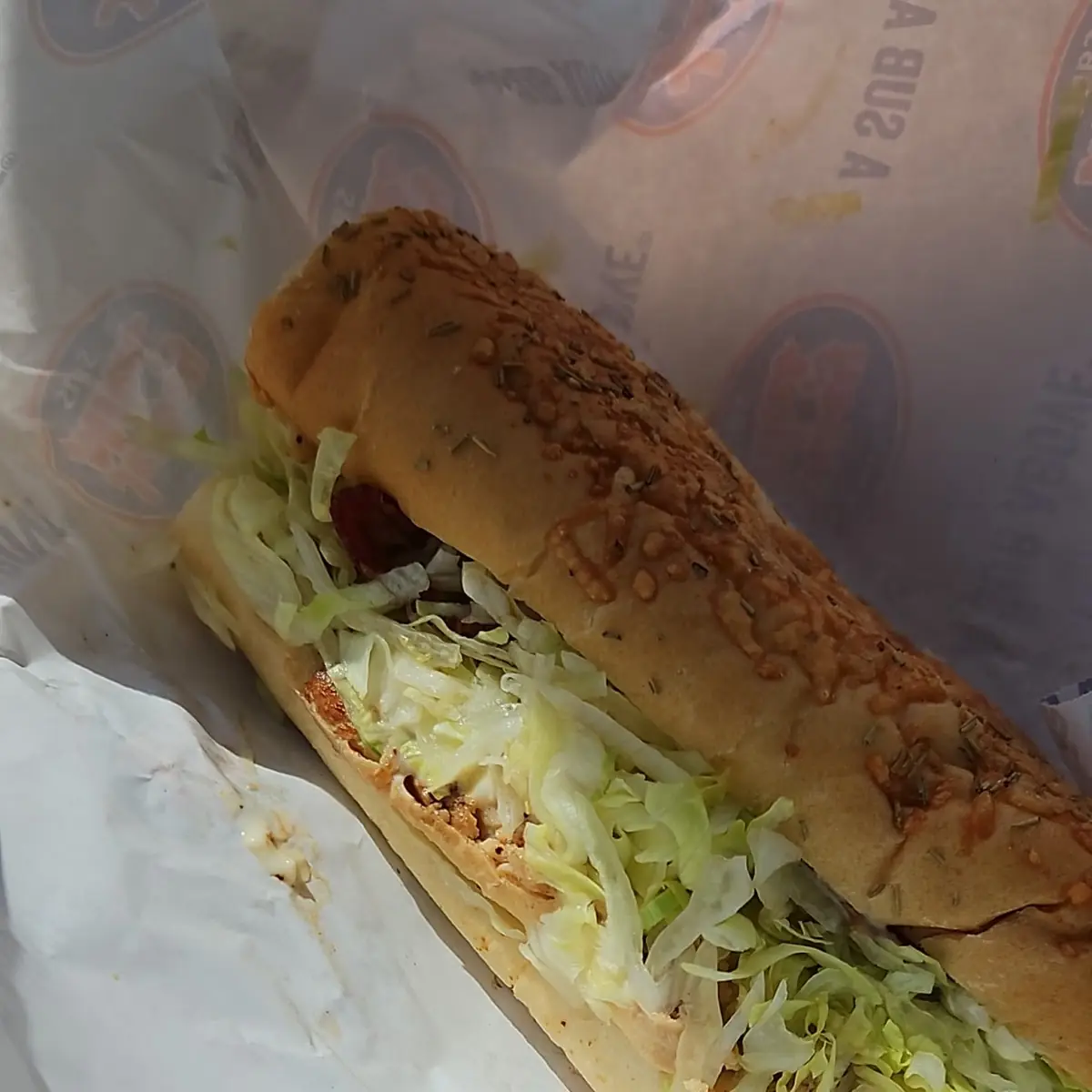 Chicken Bacon Ranch Regular on Parmesan Bread