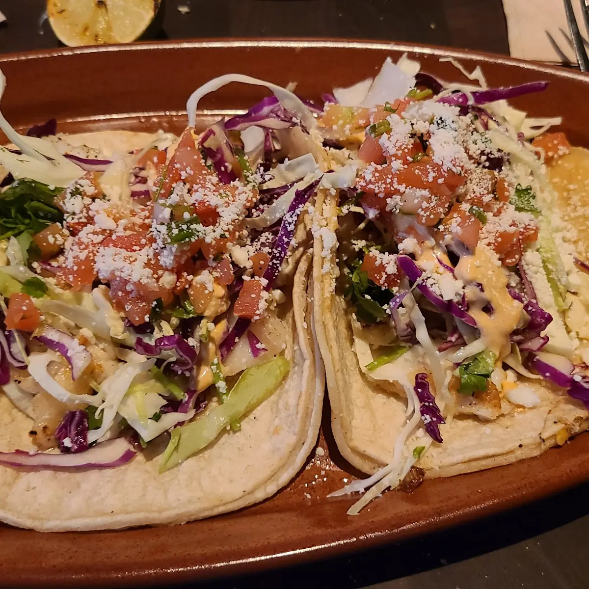 Swordfish Tacos and Chips