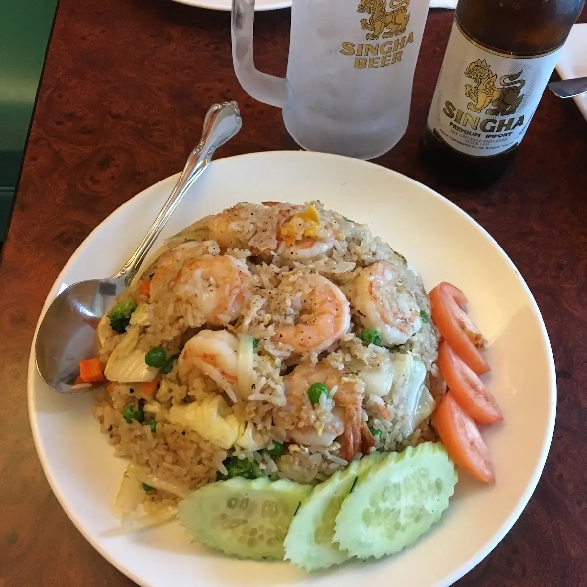 Garden Fried Rice with Shrimp