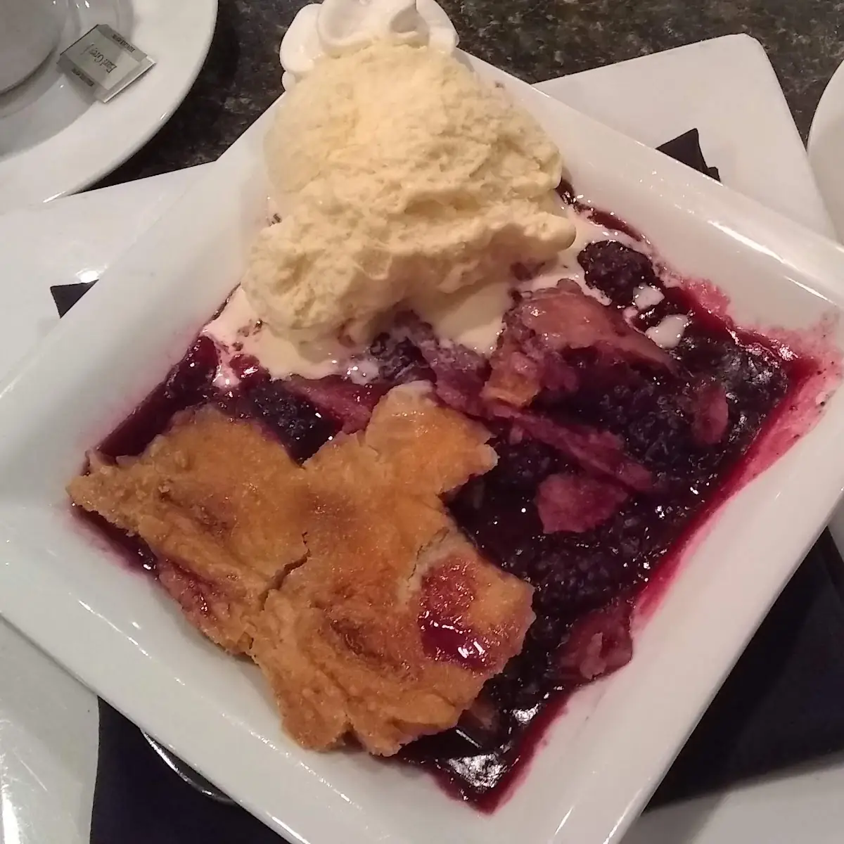 Blackberry Cobbler a La Mode