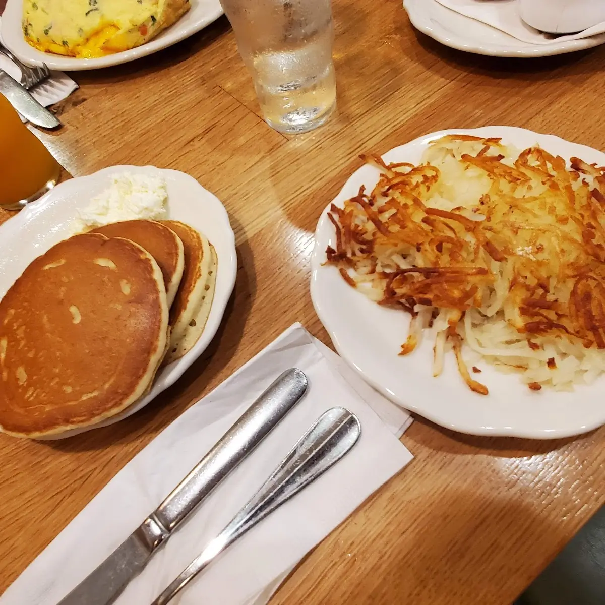 Pancakes and Hash Browns