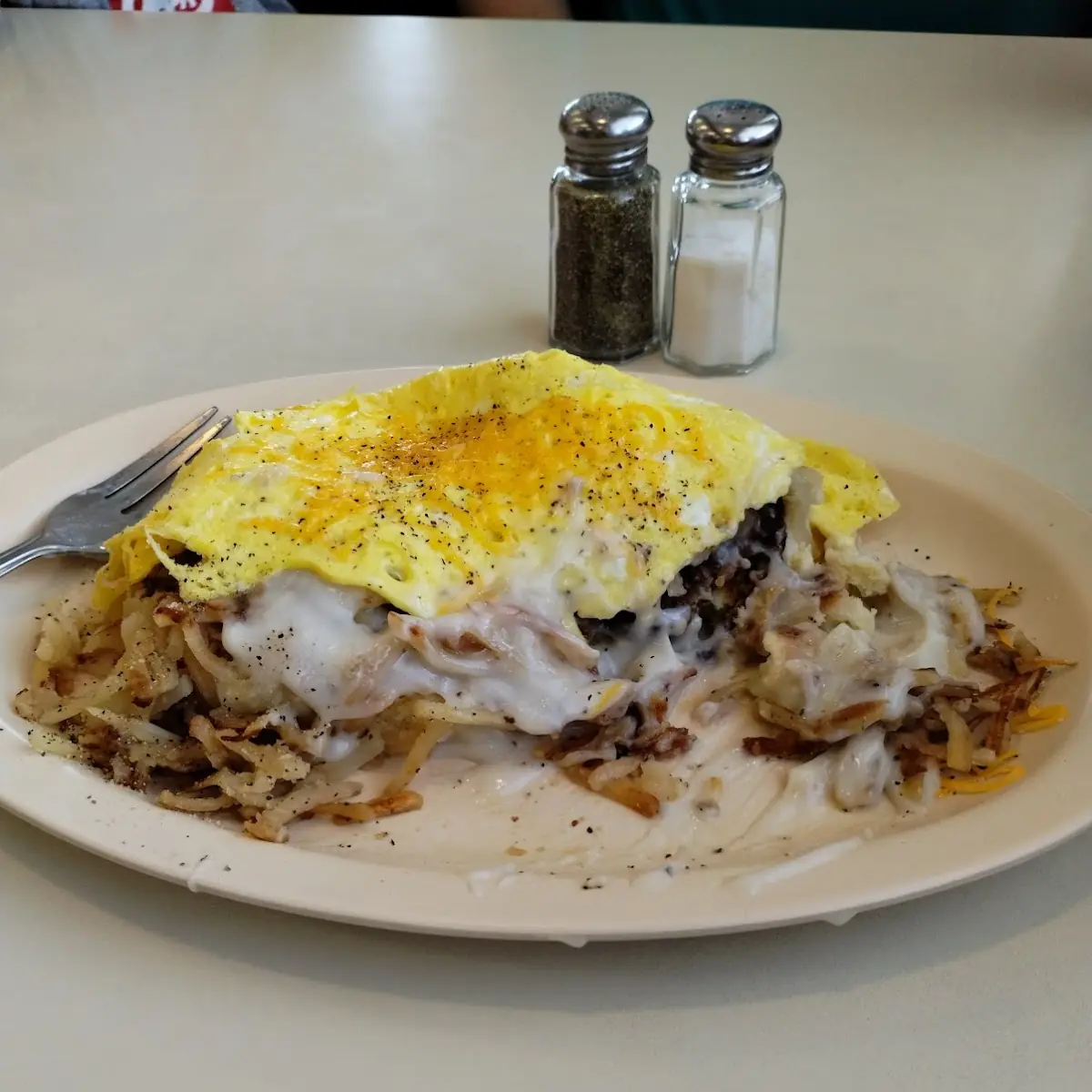 Double Cheeseburger Biscuits and Sausage Gravy Eggs