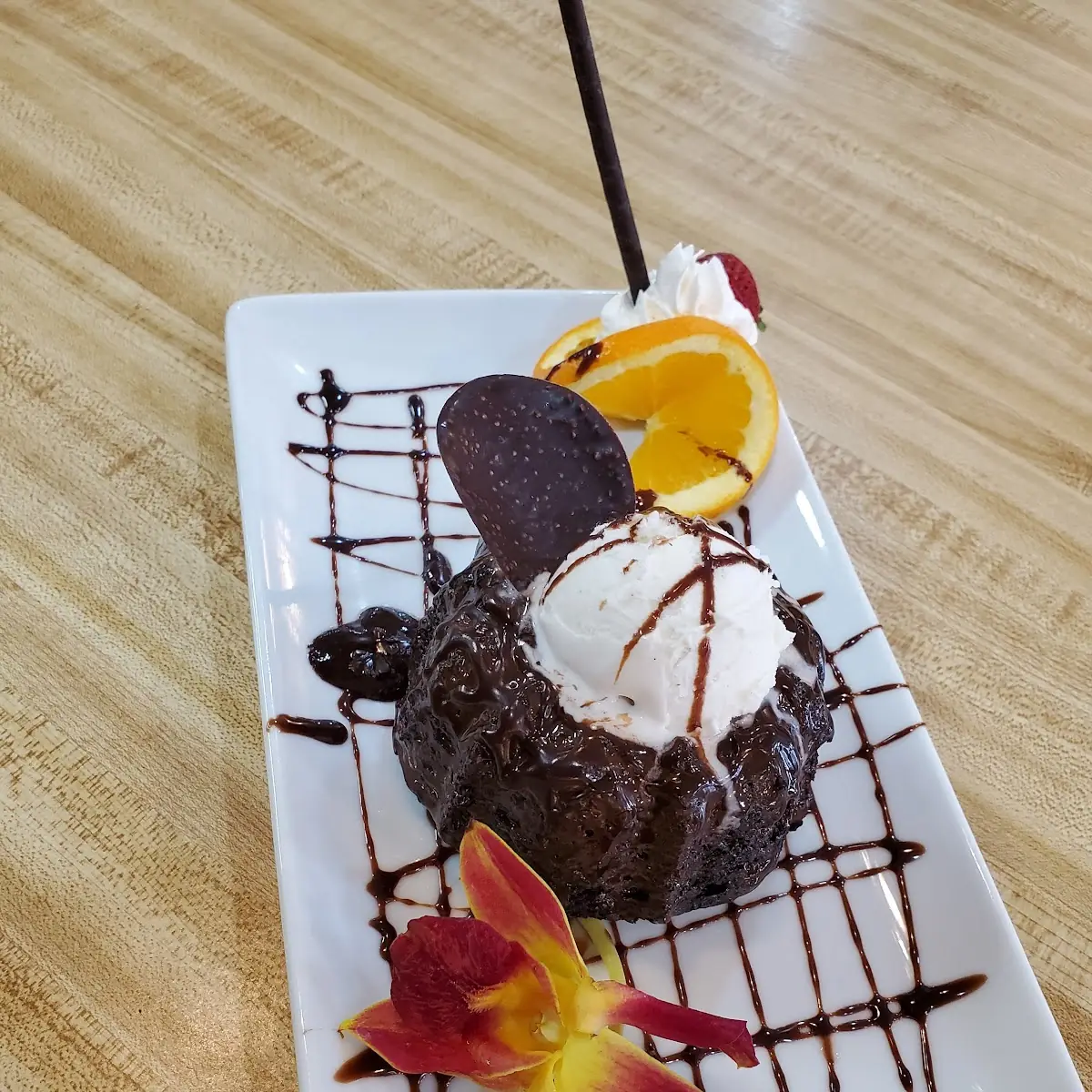 Molten Chocolate Cake with Ice-Cream
