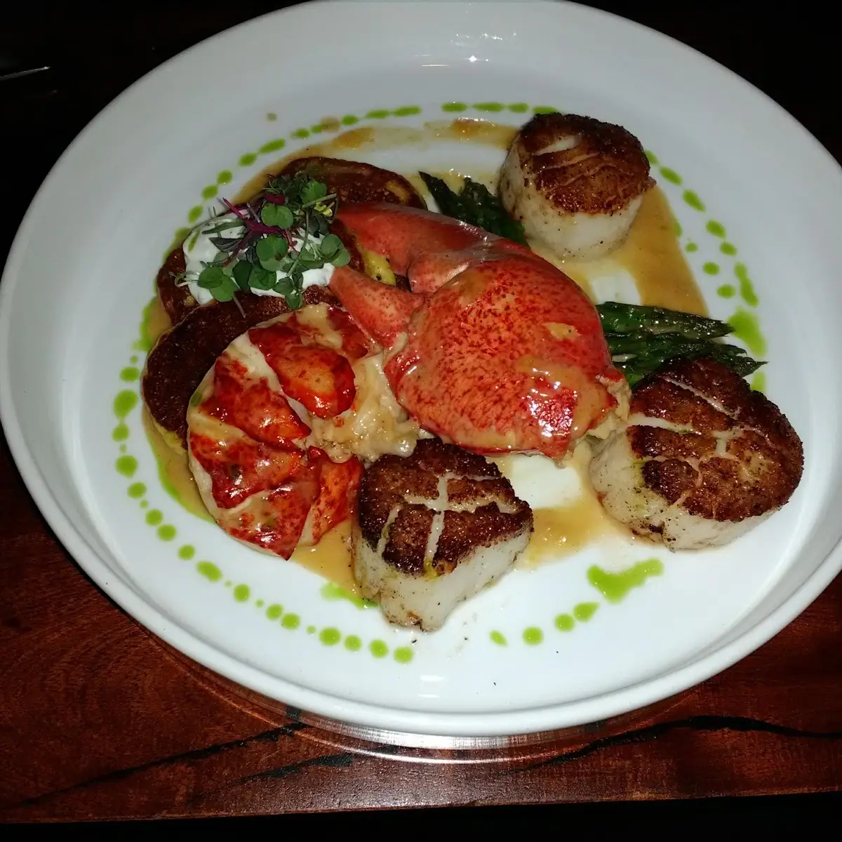 Pan Seared Diver Scallop & Grilled Shrimp