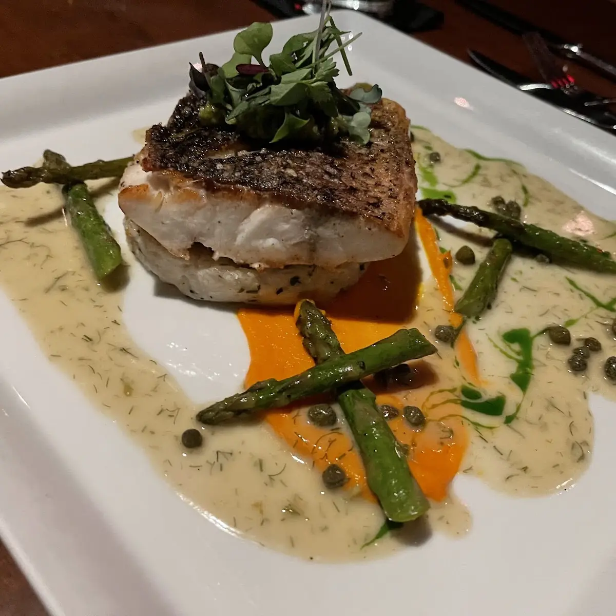 Pan Seared Sea Bass
