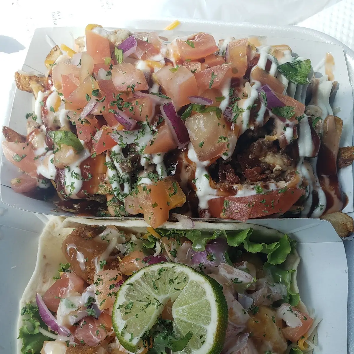 Knockout Fries and Fish Taco