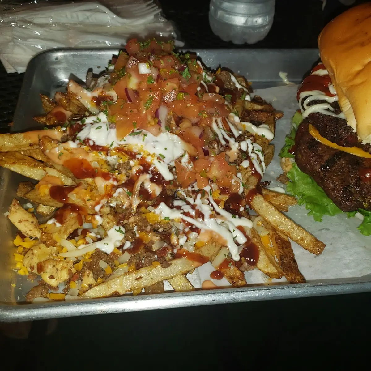 Mike Tyson Double Cheeseburger with Loaded Fries
