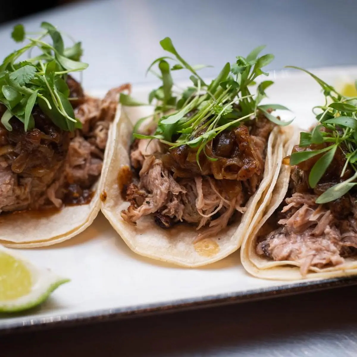 4 Braised Pork Street Tacos