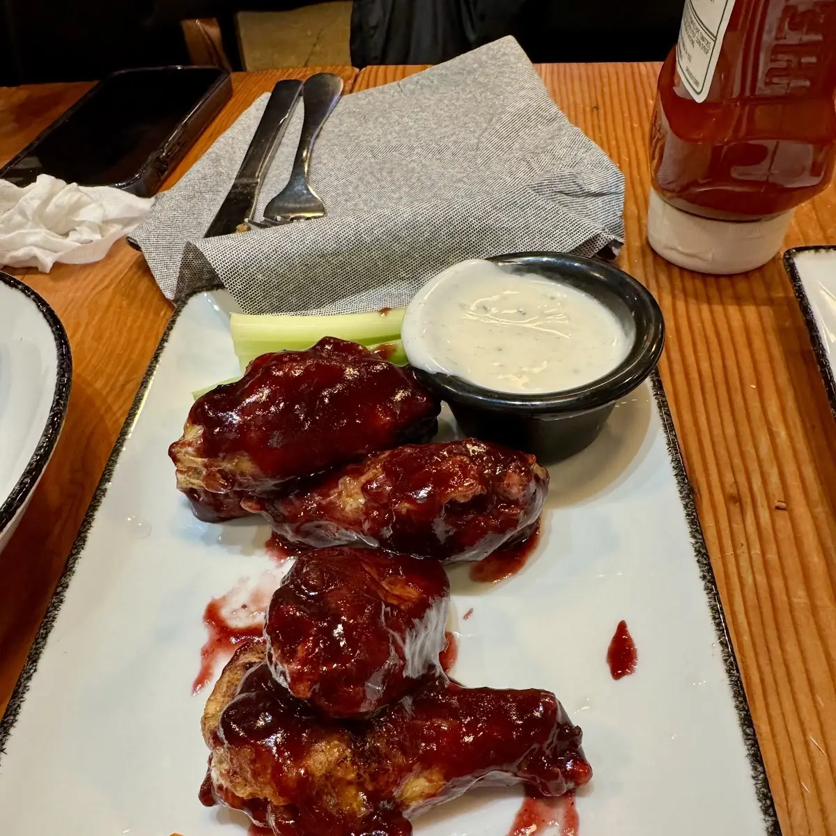 Chicken Wings with Blueberry BBQ Sauce