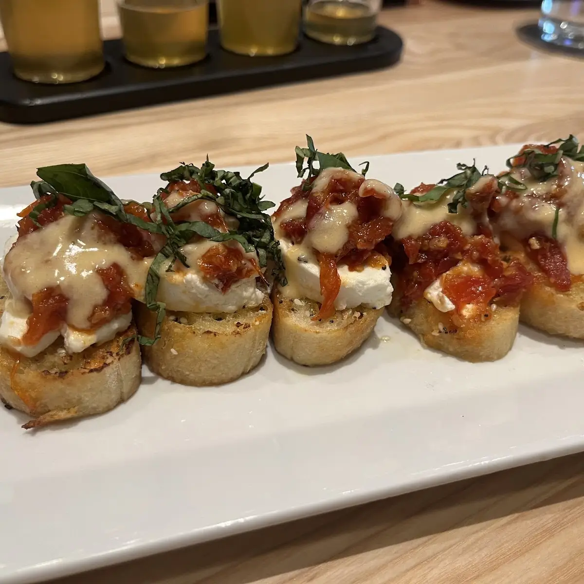 Goat Cheese Tomato Jam Bruschetta